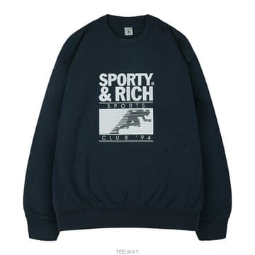 스포티앤리치 CR885NA NAVY 스포츠 클럽 맨투맨
