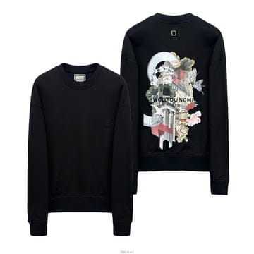 [당일출고] 25FW 우영미 블랙 시티 그래픽 맨투맨 W253TS25723B