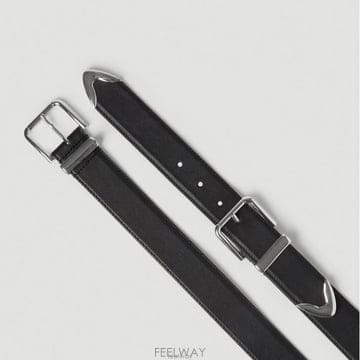 돌체앤가바나 버클 클로저 가죽 벨트 블랙