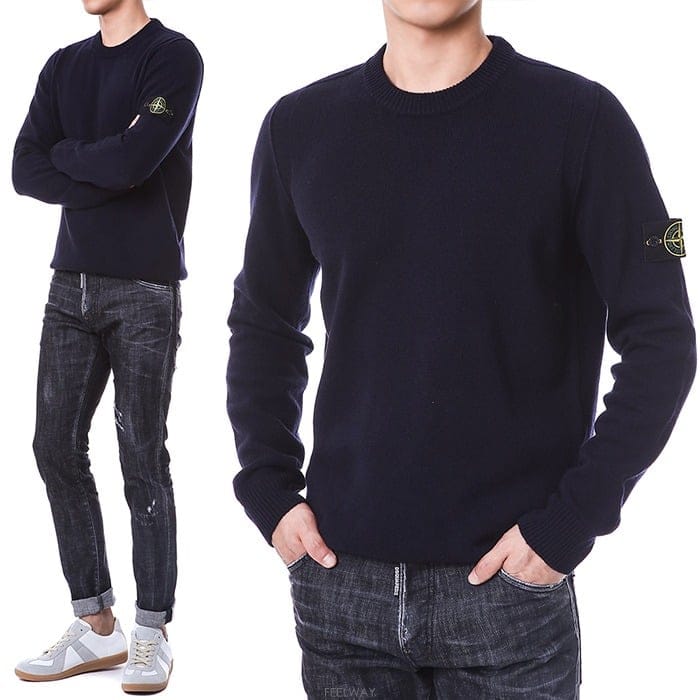 《당일발송》 스톤아일랜드 와펜 라운드 니트