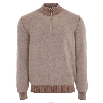 [국내/당일]UK1483 BEIGE 키톤 캐시미어 블랜드 하프집업 베이지 니트