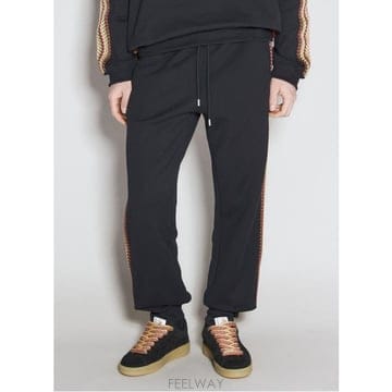 26 FW 랑방 사이드 커브 엠브로이드 조거 트랙 팬츠 블랙 RM TR0054 J212 H23 10