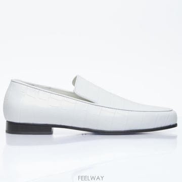 26 FW 토템 Croco Oval 크로커 이펙트 레더 오발 로퍼 화이트 234 WAS813 LE0023 047