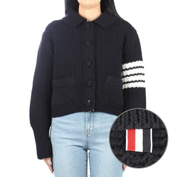 (FKJ089A Y1036 415) 여성 사선완장 가디건 23FW