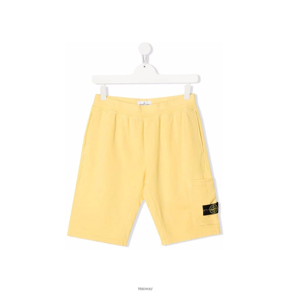 스톤 아일랜드 스톤아일랜드 키즈 와펜 숏츠 반바지 옐로우
