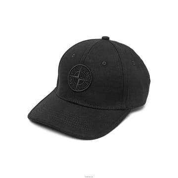 스톤 아일랜드 스톤아일랜드 로고 키즈 볼캡 블랙
