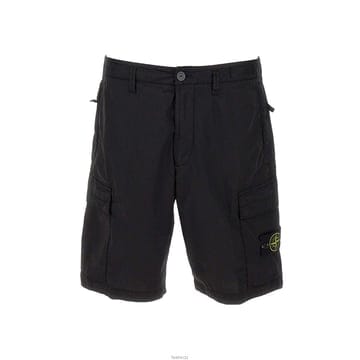 스톤 아일랜드 스톤아일랜드 와펜 반바지 블랙