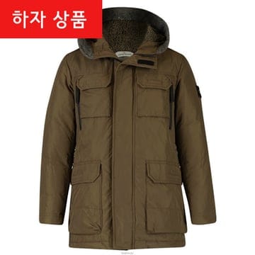 스톤아일랜드 키즈 와펜 후드 패딩 자켓 카키