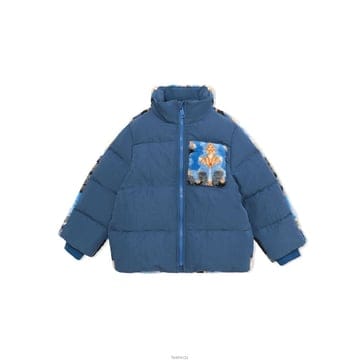 22FW 키즈 리버스 플리스 패딩 자켓 블루 8053703