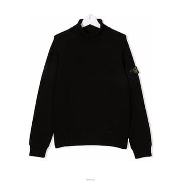 스톤 아일랜드 스톤아일랜드키즈 터틀넥 니트 블랙