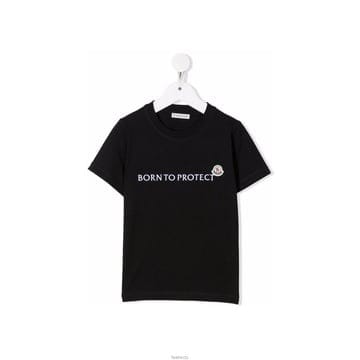 몽클레어 키즈 로고 티셔츠 블랙