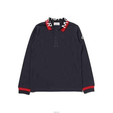 몽클레어 키즈 로고 카라 티셔츠