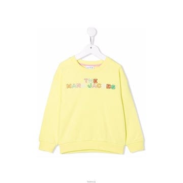마크제이콥스 키즈 로고 자수 맨투맨 옐로우