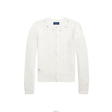 23SS 키즈 여성 플라워자수 가디건 화이트 901280 002