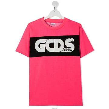 지씨디에스 GCDS 키즈 여성 스퀘어 프린트 티셔츠