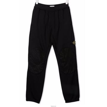 스톤 아일랜드 키즈 조거 팬츠 블랙