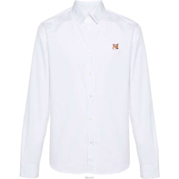 (당일) 24SS 메종키츠네 폭스 헤드 화이트 셔츠 MM00409WC0026 P100