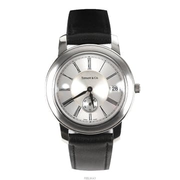 티파니앤코 클래식 스틸 가죽밴드 블랙 36mm