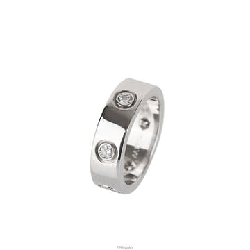 (대전중고명품)까르띠에 러브링 18K 화이트골드 다이아 6P 49호 5.5mm