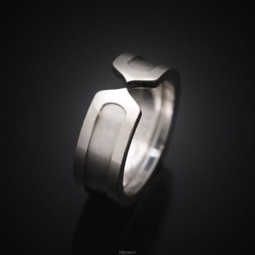 (대전중고명품)까르띠에 더블 C링 18K 화이트골드 49호 6.4mm