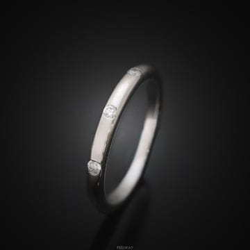 (대전중고명품)불가리 페디링 플래티늄 다이아 3P 8.5호 2mm