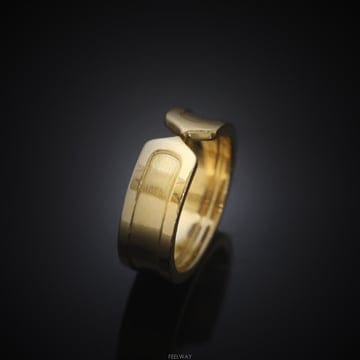 (대전중고명품)까르띠에 더블 C링 18K 옐로우골드 49호 6mm