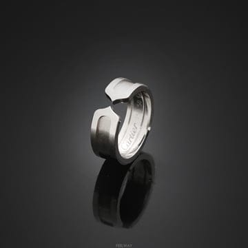 (대전중고명품)까르띠에 더블 C링 18K 화이트골드 50호 6.4mm