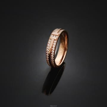티파니앤코 T 네로우링 로즈골드 풀파베 다이아 12호 4.5mm