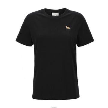 24SS 여성 폭스 패치 티셔츠 블랙 MW00110KJ0008 P199