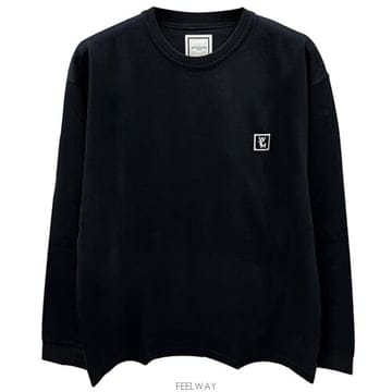 [우영미] W241TS17718B 백로고 롱슬리브 긴팔 티셔츠 블랙 남성 티셔츠 / THW