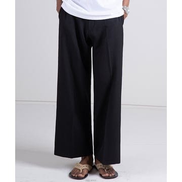 Roomy Breezy Relaxed Trousers (BLACK)