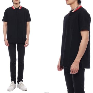 24SS_0513 남성 스트라이프 로고 폴로 반팔티셔츠 8083154_BLACK