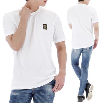 벨스타프 로고 패치 티셔츠 100055 WHITE