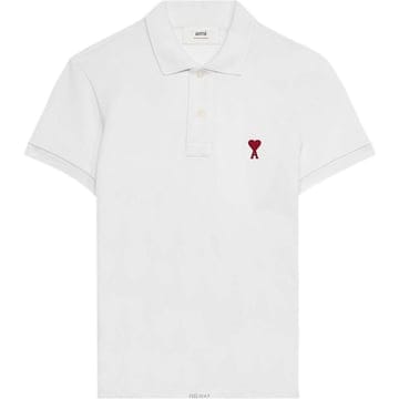 (당일) 25SS 아미 하트 로고 화이트 폴로 티셔츠 BFUPL001 760 100