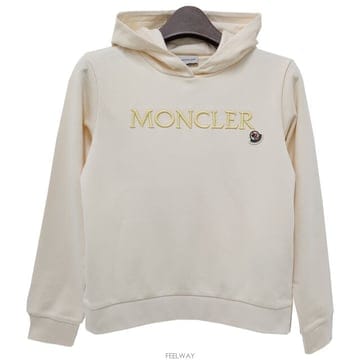 논현 더팩토리 24SS 몽클레어 키즈 로고 자수 후드티 12Y 14Y 화이트 8G00012 809AG 050