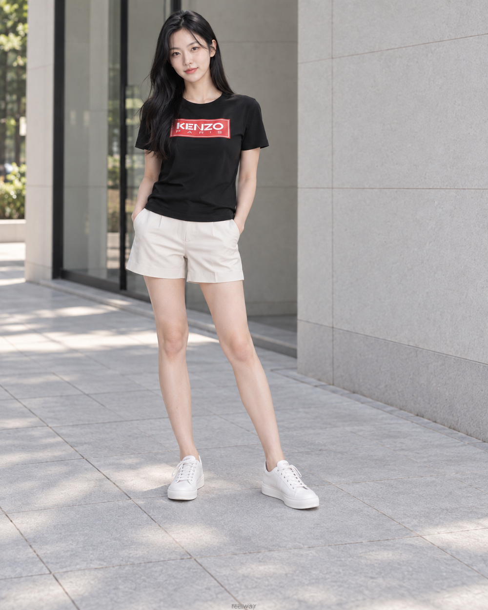 Kenzo ���� �ĸ� �ΰ� ���� Ƽ���� FC62TS0104SY 99A���� �ĸ� �ΰ� ���� Ƽ���� FC62TS0104SY 99A