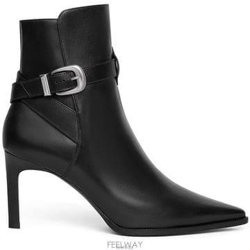 26 FW 셀린느 Jodphur 베르누이 카프스킨 레더 8cm 힐 부츠 블랙