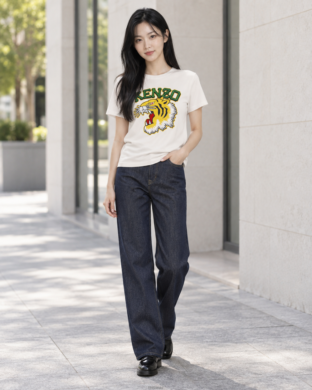 Kenzo ���� �ٽ�Ƽ ���� ȭ��Ʈ Ƽ���� FD62TS0844SO 02���� �ٽ�Ƽ ���� ȭ��Ʈ Ƽ���� FD62TS0844SO 02