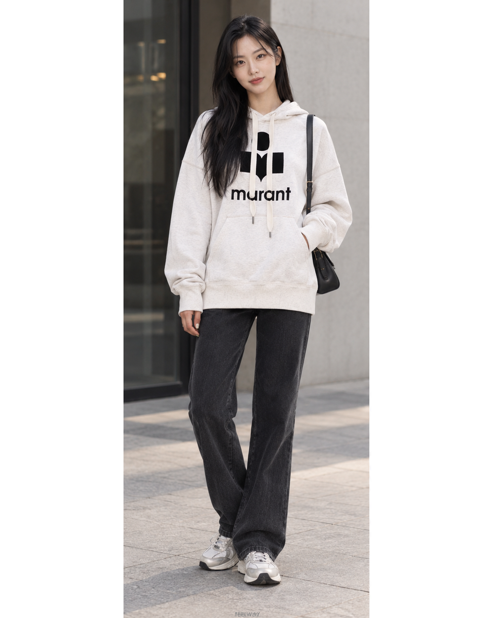 이자벨마랑 만셀 블랙 빅로고 후드 SW0001FA A1M07E 23EC