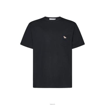 24SS 폭스 패치 포켓 티셔츠 블랙 GM00116KJ0008 P199