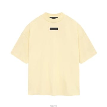 [국내 배송] 피어 오브 갓 에센셜 패치 로고 티셔츠 카나리 여성
