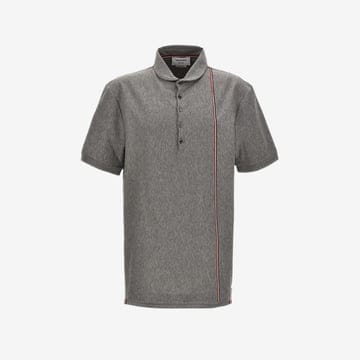 톰브라운 스트라이프 폴로 반팔 티셔츠 그레이 남성 MJP196A J0138 035