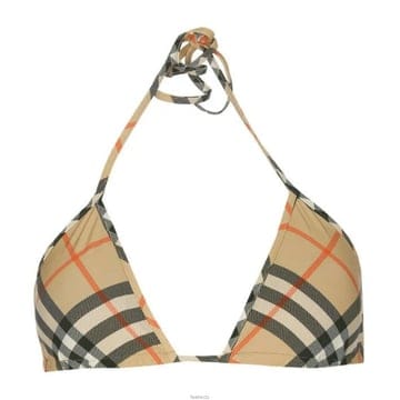 24FW 체크 패턴 스윔 탑 샌드 8087604