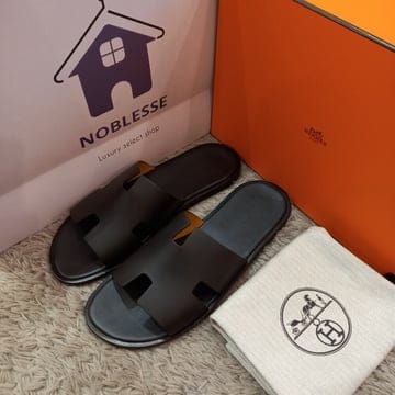 에르메스 이즈미르 H 블랙 슬리퍼