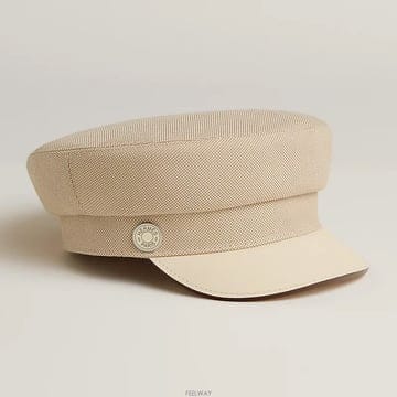 [국내] 정품/두배보상/에르메스 모자/도빌 플레인 에어 캡 카프스킨 코튼 베이지