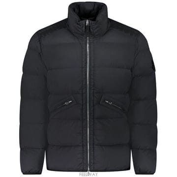 [스톤아일랜드] 24FW 811543028 V0029 와펜패치 나일론 패딩 자켓 블랙 남성
