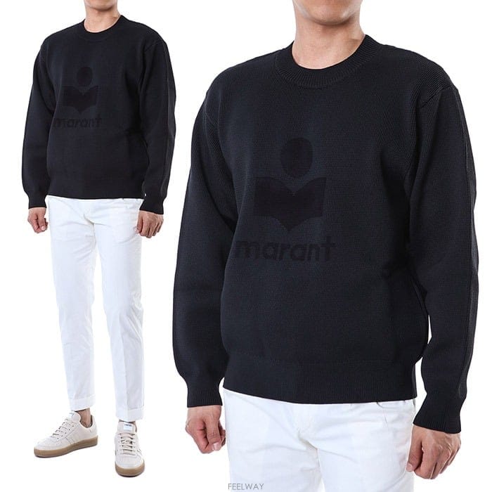 《당일발송》이자벨마랑 라운드 니트/PU0182HA A3L83H 01BK