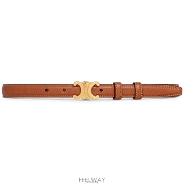 26 FW 셀린느 내추럴 카프스킨 미들 웨이스트 트라이옹프 스몰 벨트