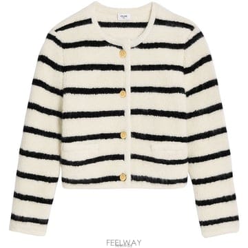 26 FW 셀린느 클래식 마리니에르 울 블렌드 세일러 가디건