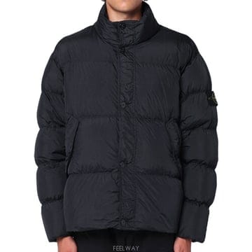 [스톤아일랜드] 24FW 811540123 V0029 와펜패치 크링클랩스 넥 다운 패딩 블